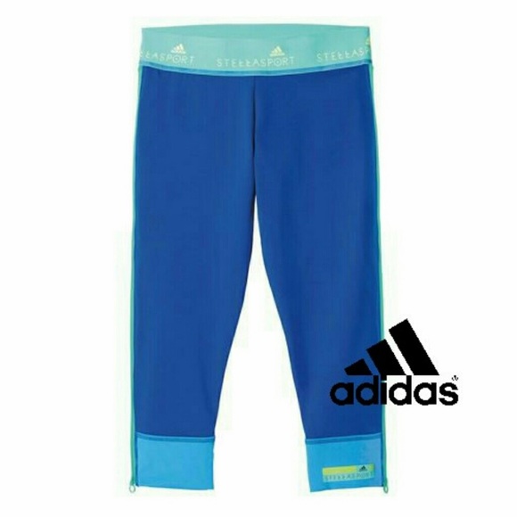 Adidas Stellasport 3/4 Running Tights- Blue🤍 - Picture 4 of 8